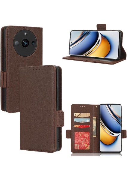 Realme 11 Pro Artı Manyetik Kart Yuvaları Için Kılıf Tutucu Cüzdan Yan Toka (Yurt Dışından)