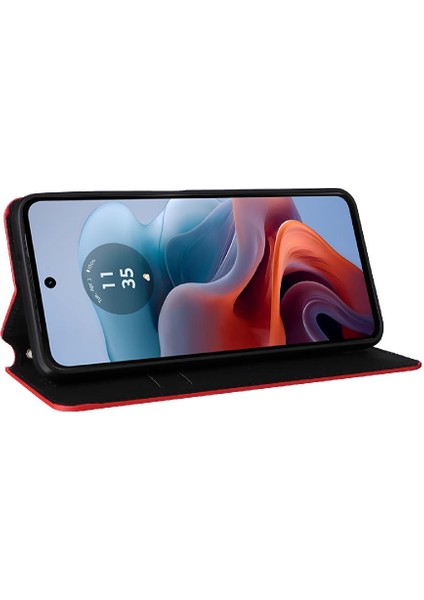 Motorola Moto G34 5g Manyetik Kapatma Kart Yuvaları Tutucu Cüzdan Için Kılıf (Yurt Dışından) modelleri