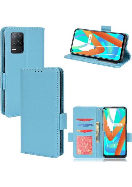 Realme 8 5g Pu Deri Manyetik Yan Toka Cüzdan Kart Yuvaları Için Kılıf (Yurt Dışından)