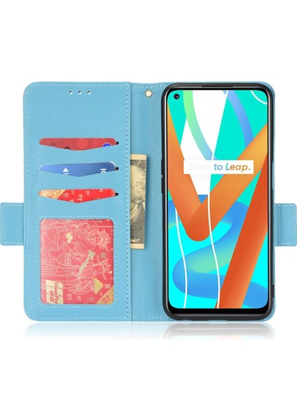 Realme 8 5g Pu Deri Manyetik Yan Toka Cüzdan Kart Yuvaları Için Kılıf (Yurt Dışından) indirimleri