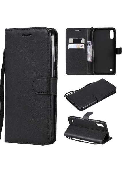 Kart Yuvası ile Samsung Galaxy M10 Için Flip Case Iş Cüzdan Telefon Kılıfı (Yurt Dışından)