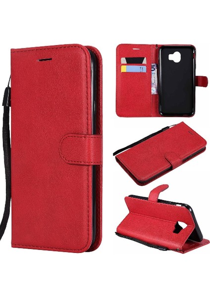 SZY Market Kart Yuvası Klasik Düz Renk ile Samsung Galaxy J4 2018 Için Flip Case (Yurt Dışından)