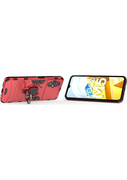 Xiaomi Poco M5 4g Kickstand 360 &deg; Dönen Halka Askeri Damla Kapak (Yurt Dışından) fiyatları