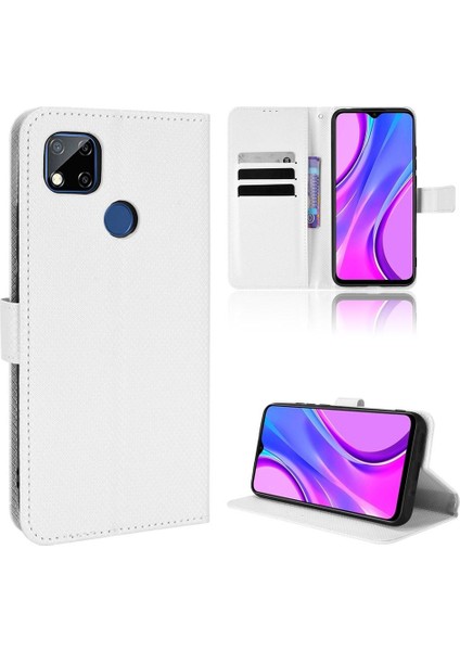 Xiaomi Redmi 9c Kickstand Manyetik Cüzdan Kart Tutucu Kapak Için Kılıf (Yurt Dışından)