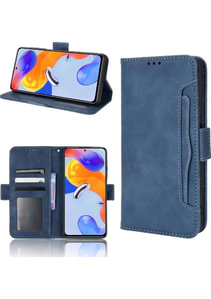 Xiaomi Redmi Için Not 11 Pro Ayarlanabilir Ayrılabilir Kart Tutucu Manyetik Kapatma Deri Cüzdan Kapak (Yurt Dışından)