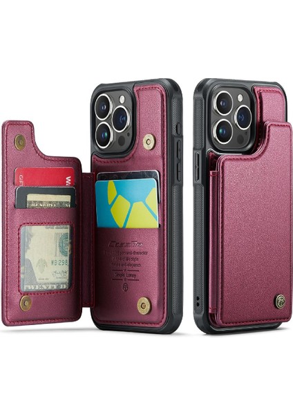 IPhone 15 Için Caseme Cüzdan Durumda Pro Kickstand Pu Deri Kart Tutucu (Yurt Dışından) modelleri