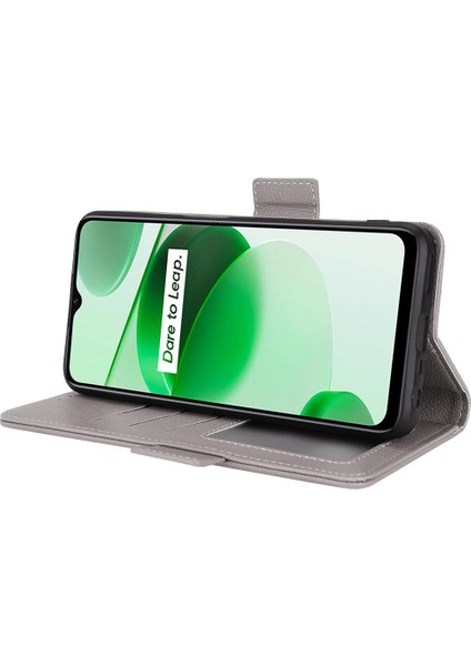 Realme C35 Cüzdan Pu Deri Yan Toka Kart Yuvaları Tutucu Için Kılıf (Yurt Dışından) fiyatları