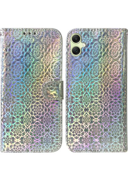 Samsung Galaxy A05 Glitter Renkli Premium Pu Deri Kılıf Standı (Yurt Dışından)