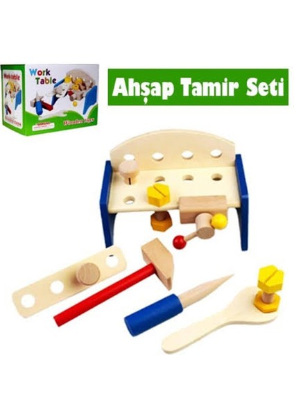 Partilendin Ahşap Oyuncak Tezgahlı Tamir Seti Work Table