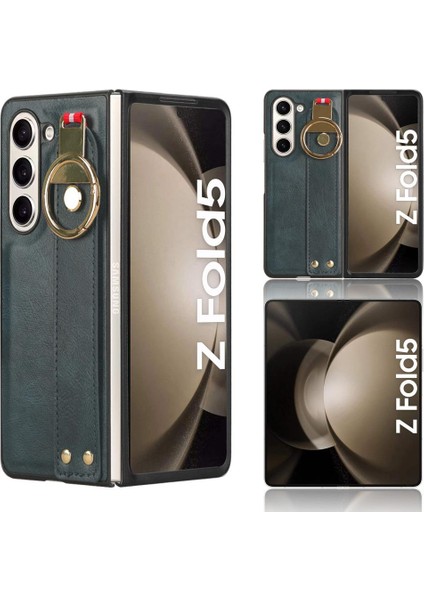 Samsung Galaxy Z Için Kılıf Fold 5 Uyumluluk Bilek Kayışı Kolaylık Pu (Yurt Dışından)