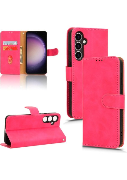 Samsung Galaxy S23 Fe 5g Için Kılıf Deri Folio Flip Case Koruyucu (Yurt Dışından)