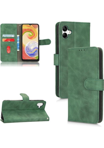 Samsung Galaxy A04 4g Tam Koruma Deri Folio Flip Case (Yurt Dışından)