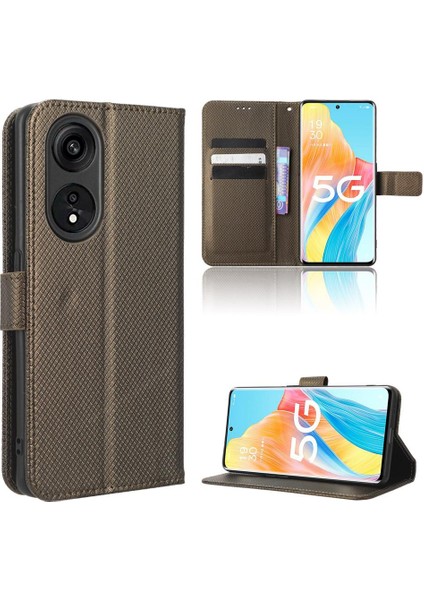 Oppo Oppo 8t 5g Kapak Için Kılıf Kickstand Manyetik Cüzdan Kart Tutucu (Yurt Dışından)