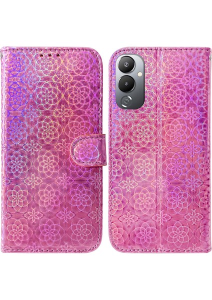 Tecno Pova 4 Glitter Renkli Cüzdan Kılıf Için Kılıf Kart Yuvası Standı Tutucu (Yurt Dışından)