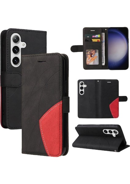 Samsung Galaxy S24 Artı Pu Deri Flip Folio Kılıf Kart Yuvası ile (Yurt Dışından)