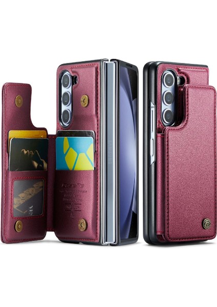 Samsung Galaxy Z Fold 5 5g Kickstand Pu Deri Için Caseme Cüzdan Kılıf (Yurt Dışından)