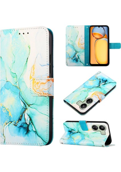 Xiaomi Redmi Için Kılıf Redmi 4g Cüzdan Pu Deri Kickstand Mermer Desen (Yurt Dışından)