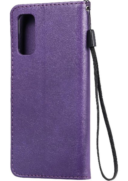 Kart Yuvası Cüzdan ile Samsung Galaxy S20 Klasik Düz Renk Için Flip Case (Yurt Dışından) fırsatları