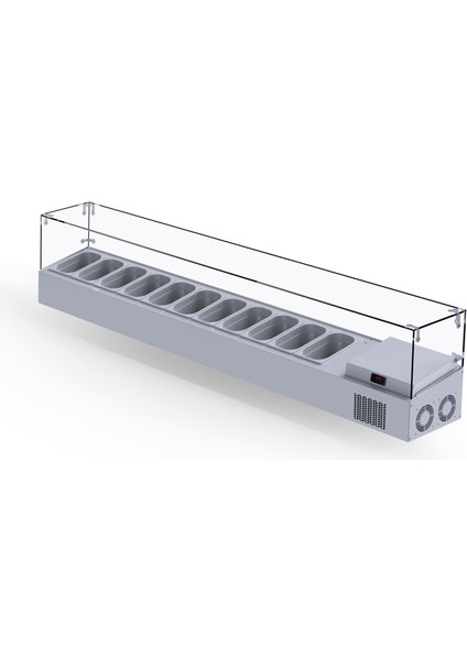 Set Üstü Saladbar Cam Kapak Gn 1/4-150: 11 Adet