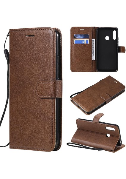 Kart Yuvası ile Samsung Galaxy A70E Için Flip Case Yüksek Kalite Deri Kılıf (Yurt Dışından)