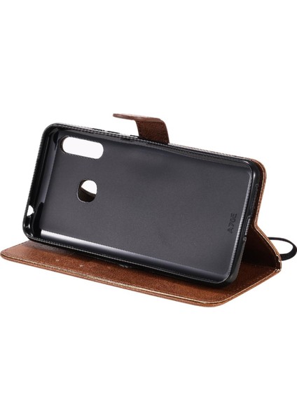 Kart Yuvası ile Samsung Galaxy A70E Için Flip Case Yüksek Kalite Deri Kılıf (Yurt Dışından)