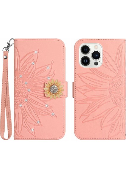 Iphone 15 Için Kılıf Pro Telefon Kılıfı Flip Cüzdan Kredi Kartı Kartı Tutucu Pu (Yurt Dışından)