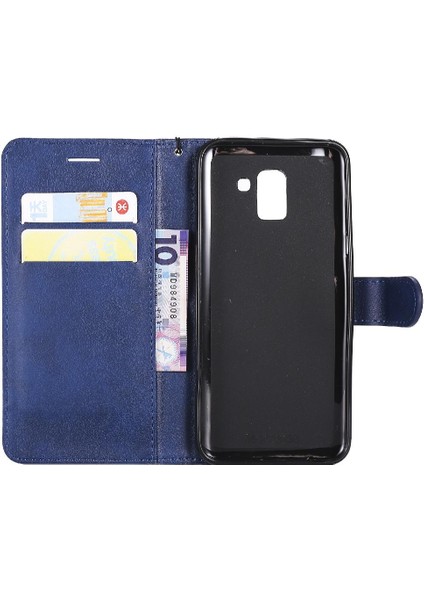 Kart Yuvası ile Samsung Galaxy J6 2018 Için Flip Case Yüksek Kalite Deri (Yurt Dışından)