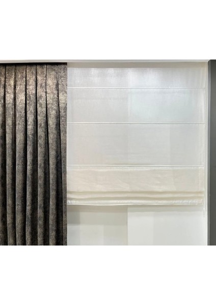 Boutique Curtain Keten Katlama Mekanizmalı Tül Perde