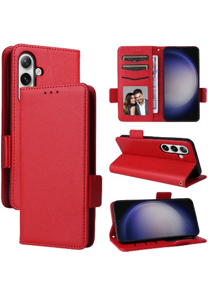 Samsung Galaxy S24 Cüzdan Manyetik Yan Toka Pu Deri Kart (Yurt Dışından)