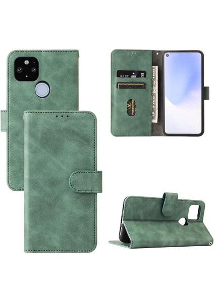 Kart Tutucu Kickstand Koruyucu Kapak ile Google Pixel 5A Için Kılıf (Yurt Dışından)