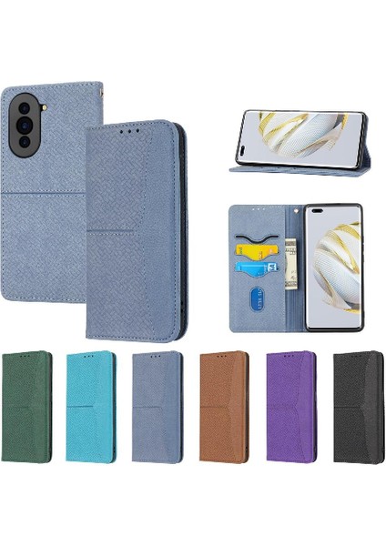 Huawei Nova 10 Pro Için Kılıf El Cüzdan Pu Deri Kapak Flip Folio Kitap (Yurt Dışından)