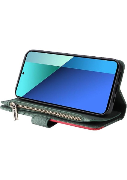 Kart Yuvası Standı Kickstand Iki Renkli Xiaomi Redmi Not 13 4g Için Kılıf (Yurt Dışından)