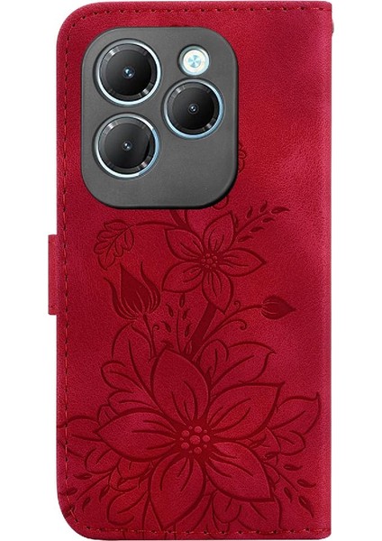 Infinix Sıcak 40 Pro Kabartmalı Zambak Kickstand Manyetik Cüzdan Kartı Için Kılıf (Yurt Dışından) indirimleri