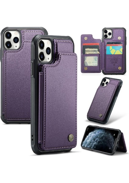 IPhone 11 Pro Max Kickstand Pu Deri Rfıd Ince Için Caseme Cüzdan Kılıf (Yurt Dışından)