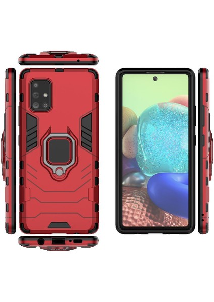 Samsung Galaxy A71 5g Darbeye Kapak Için Kılıf 360 &deg; Dönen Halka Askeri (Yurt Dışından) modelleri