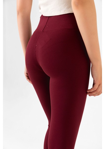Yüksek Bel, Fitilli, Toparlayıcı Interlok Beli Lastikli Örme Kadın Tayt fiyatları