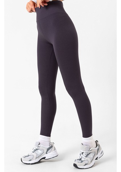 Yüksek Bel, Fitilli, Toparlayıcı Interlok Beli Lastikli Örme Kadın Tayt fiyatları