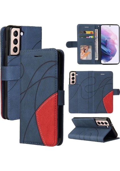 Samsung Galaxy S21 Kickstand Koruyucu Iki Renkli Dikiş Için Kılıf (Yurt Dışından)