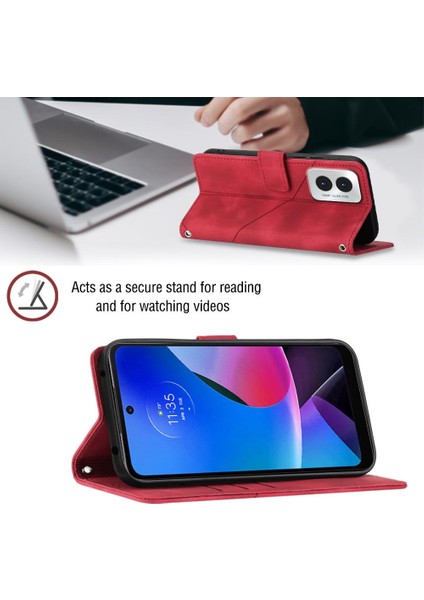 Motorola Moto G Oynamak Için Kılıf 4g 2024 Manyetik Deri Cüzdan Kapak Çevirin (Yurt Dışından) modelleri