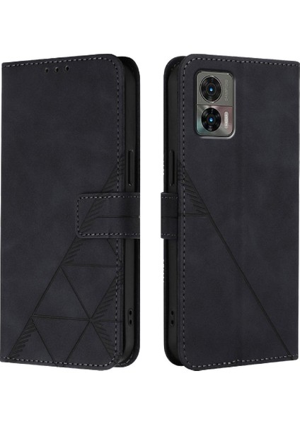 Motorola Kenar 30 Neo Için Kılıf Cüzdan Kapak Çevirin Folio Kitap Koruyucu Pu (Yurt Dışından)