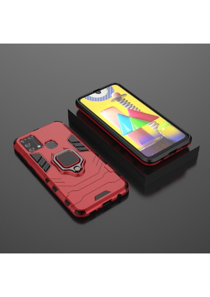 Samsung Galaxy M31 Kickstand Darbeye Kapak Için Kılıf 360 &deg; Dönen Halka (Yurt Dışından) fırsatları