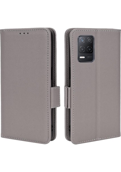 Realme 8 5g Pu Deri Manyetik Yan Toka Cüzdan Kart Yuvaları Için Kılıf (Yurt Dışından)