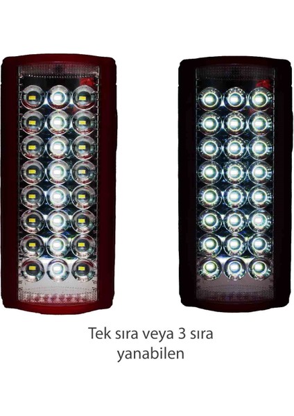 Als 24 Ledli , Powerbank Özellikli Uzun Yanan Işıldak, Kamp Feneri