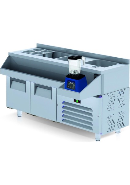 Kokteyl Hazırlık Buzdolabı 280 Lt 3 Kapılı