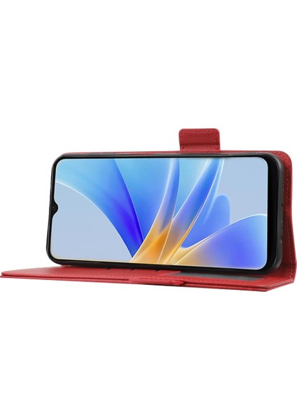 Oppo A17/A17K Manyetik Cüzdan Kart Yuvaları Için Kılıf Tutucu Pu Deri Yan (Yurt Dışından)