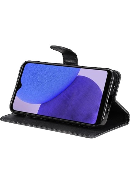Samsung Galaxy A23E Klasik Katı Renk Için Flip Case Kart Yuvası ile Yüksek (Yurt Dışından)