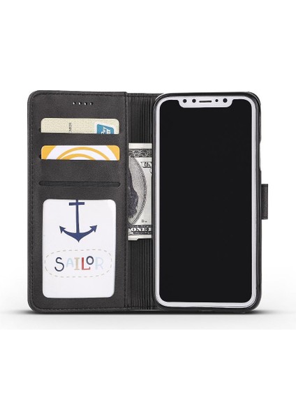 Iphone X/xs Için Tutucu ile Buzağı Doku Yatay Çevir Deri Kılıf (Yurt Dışından)