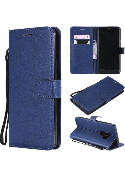 Samsung Galaxy S9 Artı Klasik Düz Renk Yüksek Kalite Kılıf Için Flip Case (Yurt Dışından)
