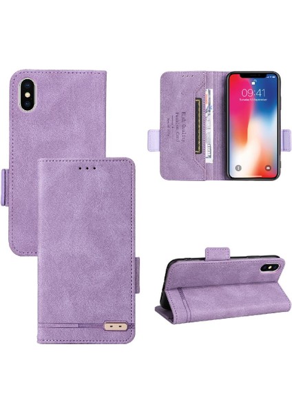 Kart Tutucu ile iphone X/xs Için Kılıf Kickstand Deri Folio Flip Case (Yurt Dışından)