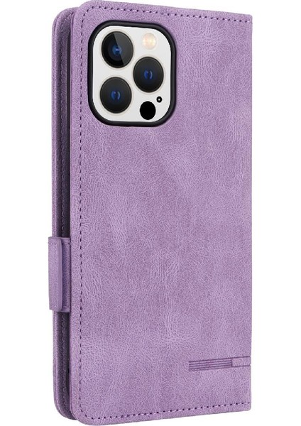 Iphone 14 Için Kılıf Pro Koruyucu Kapak Deri Kart ile Folio Flip Case (Yurt Dışından)
